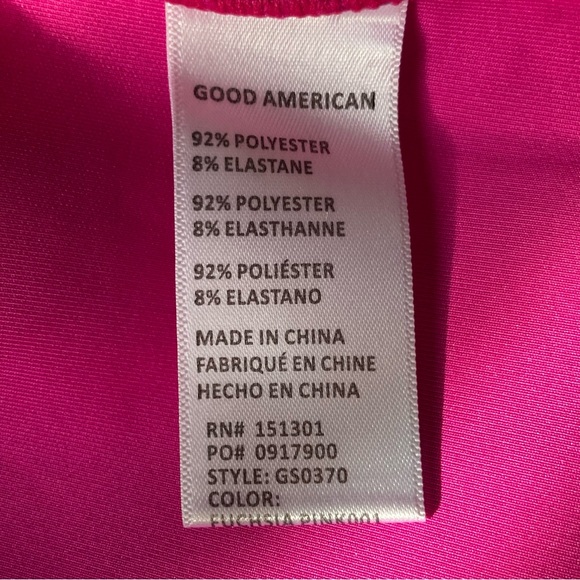 GOOD AMERICAN | Scuba Drawstring Shorts | Col Fuchsia Pink | Sz 2 (M) | BNWT - Picture 6 of 6